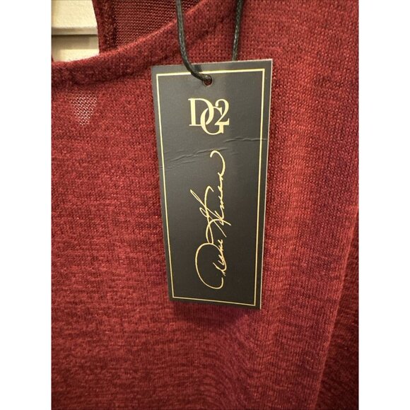 NEW DG2 Diane Gilman Shirt Top Ruffle Cold Shoulder Long Sleeve Size 3X Merlot - Picture 6 of 14